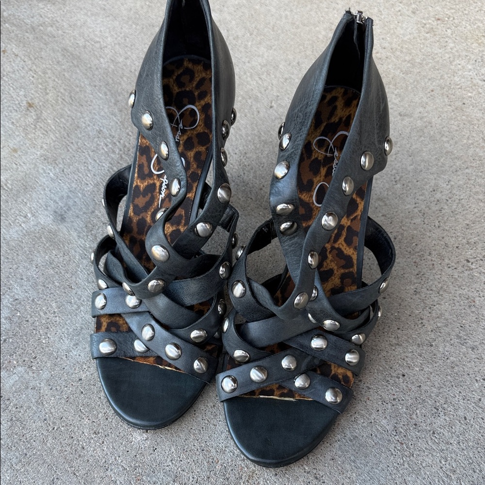 Jessica Simpson NWOB Black Strappy Heeled Sandals